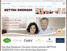 Tablet Screenshot of betten-zwerger.de